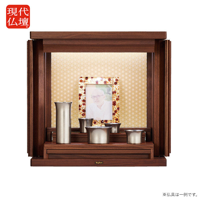 仏壇 ガラ ダーク 麻の葉 高さ40cm | お仏壇のはせがわ公式通販