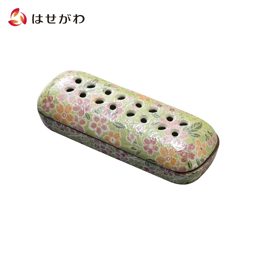 足付き四方皿（細川護光）　茶の湯の席 花影 寝かせる線香皿 有田焼 小 小花 | お仏壇のはせがわ公式通販