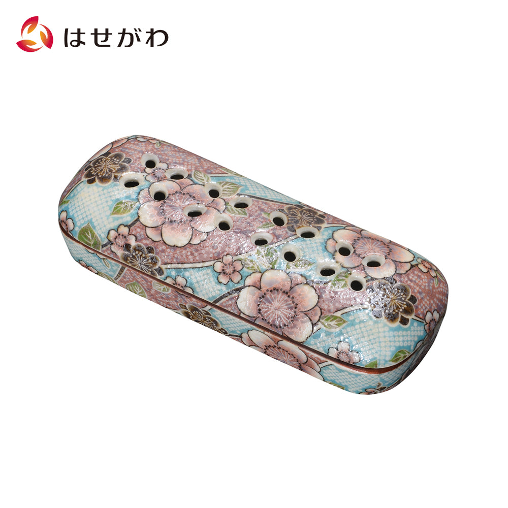 花摘 寝かせる線香皿 有田焼 小 紅染 | お仏壇のはせがわ公式通販