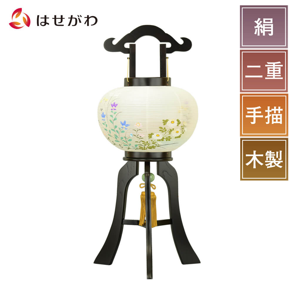 行灯 彩雲の里 10号 絹二重 絵入 | お仏壇のはせがわ公式通販