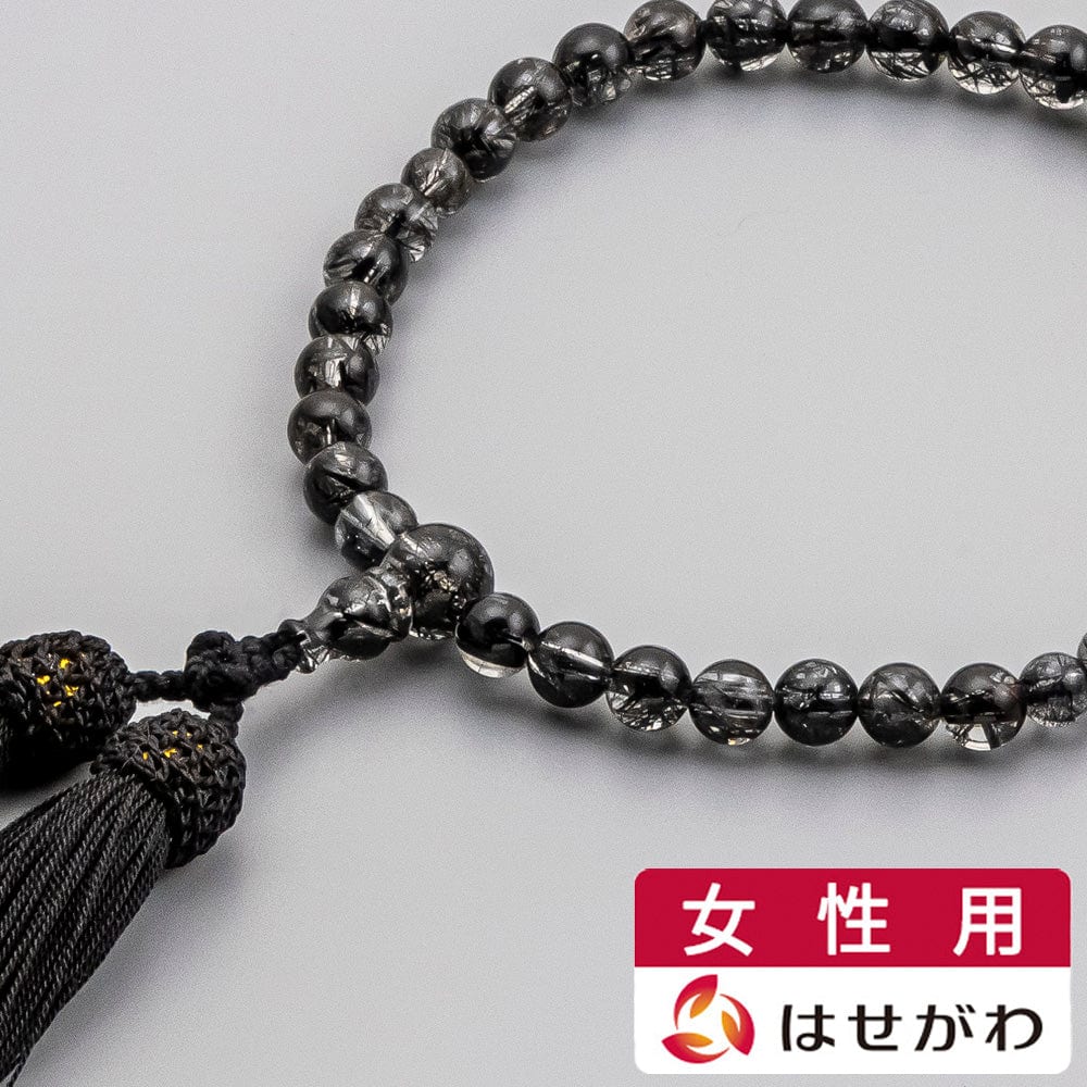 数珠 ブラックトルマリンインクォーツ 正弥勒房 | お仏壇の