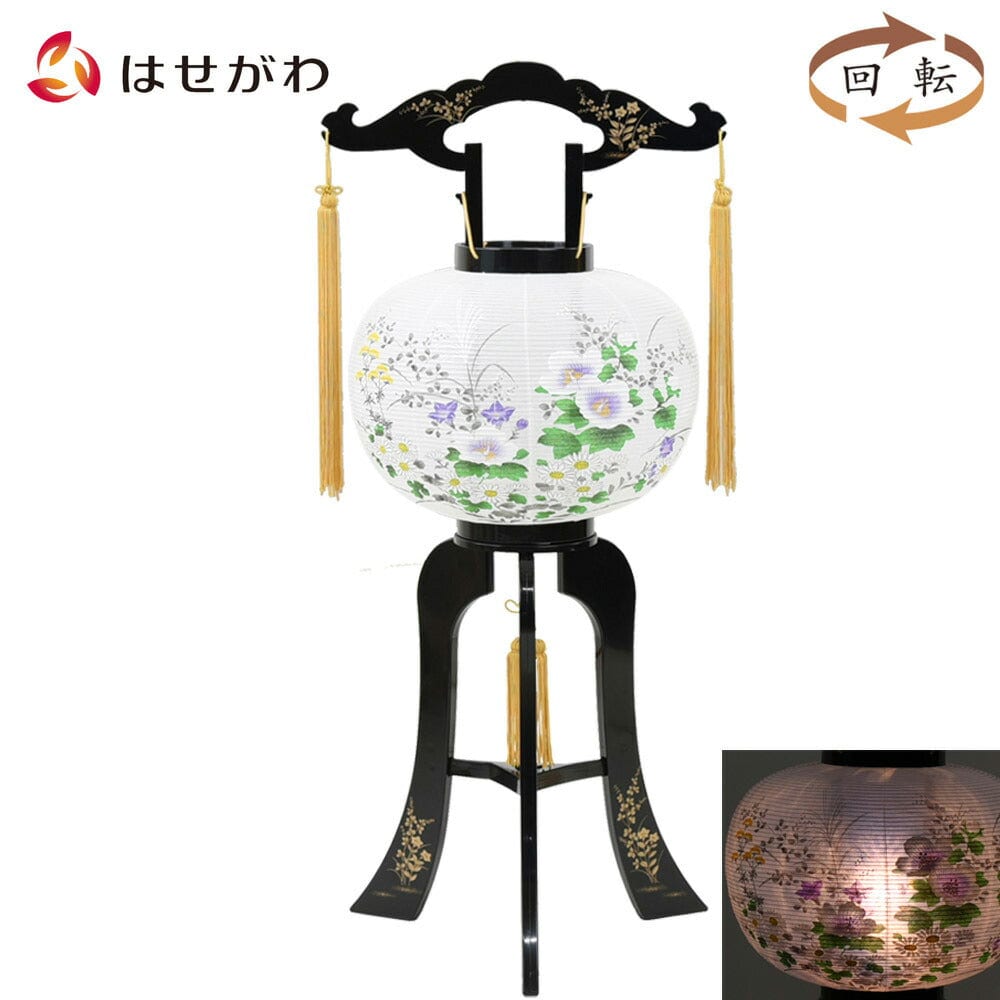 回転 9号 黒蒔絵 芙蓉萩 | お仏壇のはせがわ公式通販