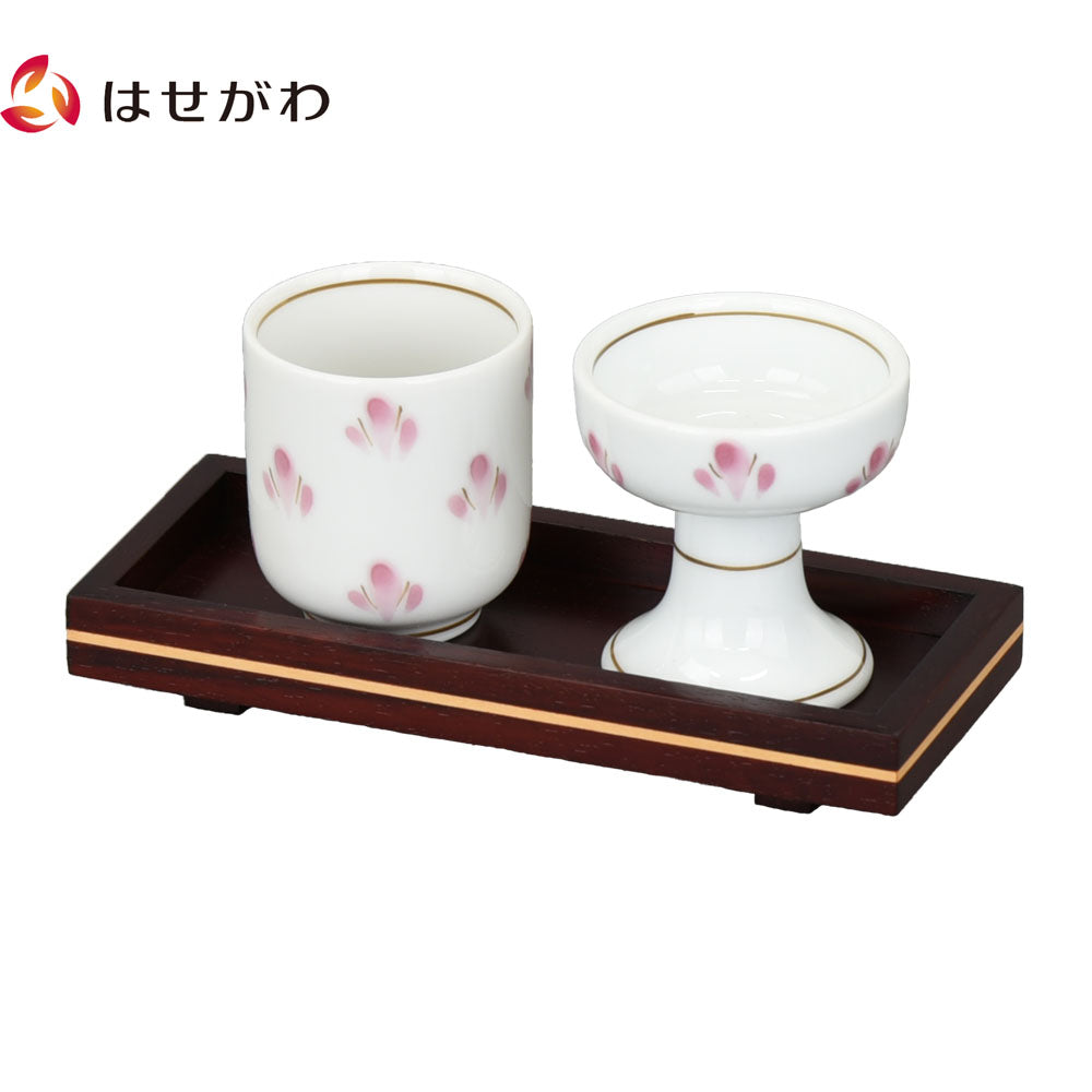 仏器膳 バウム 花梨 5.0寸 湯呑セット 1 | お仏壇のはせがわ公式通販