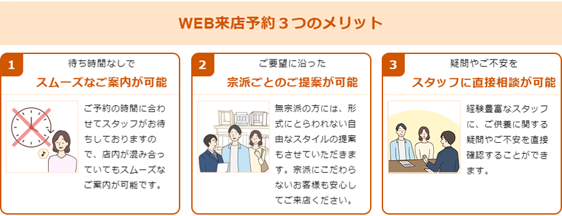 Web来店予約3つのメリット
