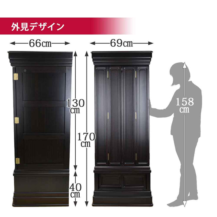 仏壇 鉄線花 (てっせんか) 黒檀 高さ170cm | お仏壇のはせがわ公式通販