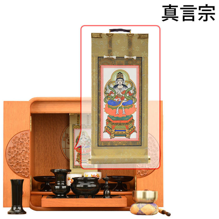 仏壇 花鞠 (はなまり) ナラライト 高さ35cm 仏具セットC | お仏壇の 
