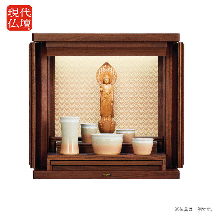 現代仏壇 ガラ ダーク 青海波 高さ40cm 特徴1
