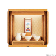 仏壇 ガラ ライト 青海波 高さ40cm