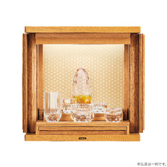 仏壇 ガラ ライト 麻の葉 高さ40cm