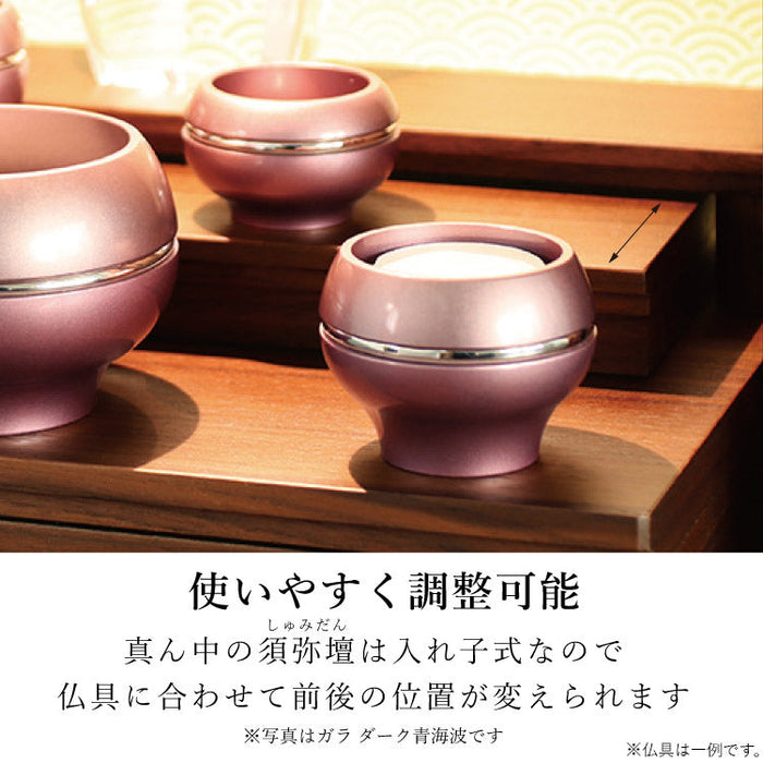 仏壇 ガラ ライト 麻の葉 高さ40cm