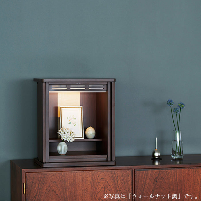 仏壇 【WEB限定】レクエールド ウォールナット調 H42cm 仏具セット 特徴 10