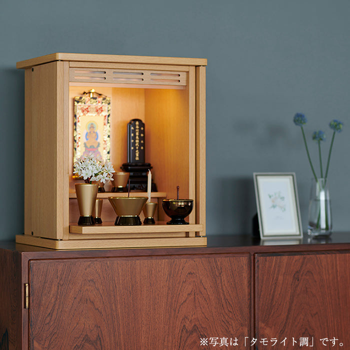 仏壇 【WEB限定】レクエールド ウォールナット調 H42cm 仏具セット 特徴 14