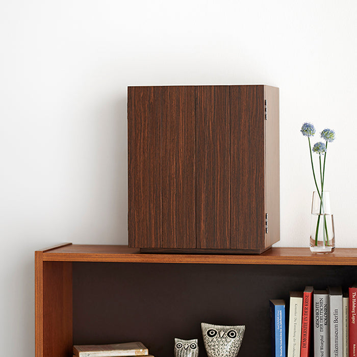 【WEB限定】仏壇 プレジール ウォールナット色 高さ41cm 仏具6点（リュシー）＋チェリンセット