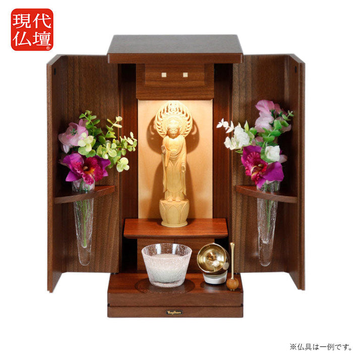 現代仏壇 グレイン ウォールナット 高さ40cm 特徴1