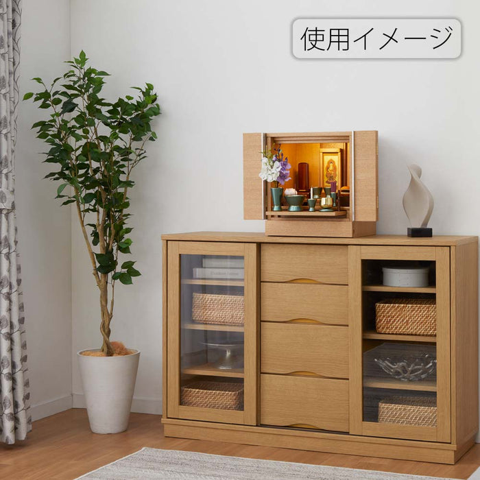 仏壇 シュシュⅢ タモライト 高さ40cm カイラ具足セット