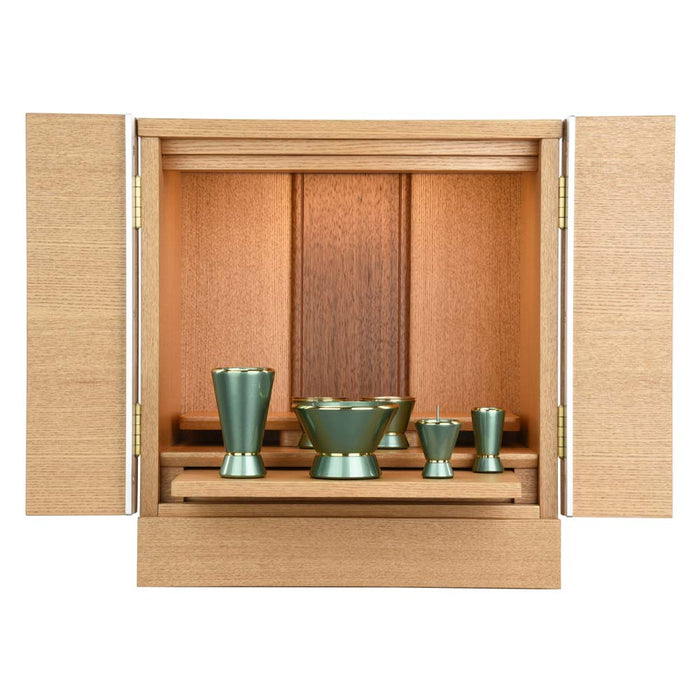 仏壇 シュシュⅢ タモライト 高さ40cm カイラ具足セット