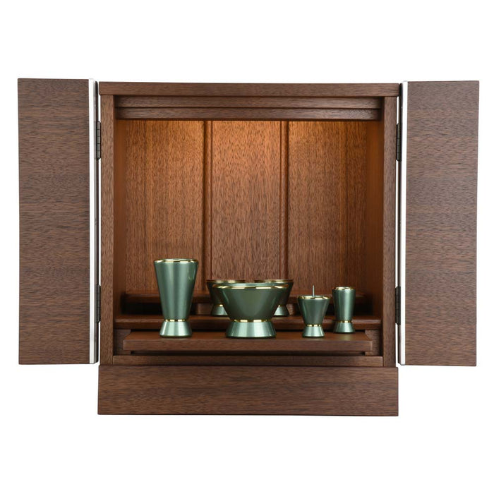 仏壇 シュシュⅢ ウォールナット 高さ40cm カイラ具足セット