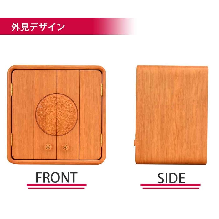 仏壇 花鞠2 (はなまり) ナラライト 高さ35cm 仏具セットB 特徴 7