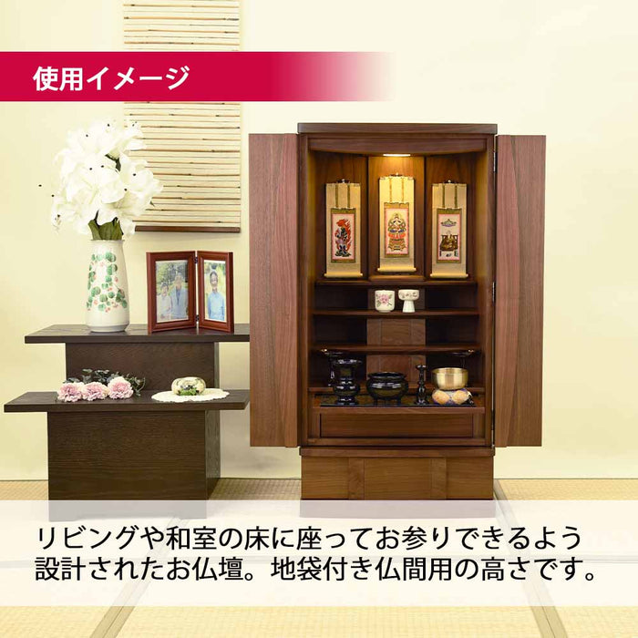 仏壇 Connect2 プラス ウォールナット 高さ100cm 仏具セットA 特徴 4
