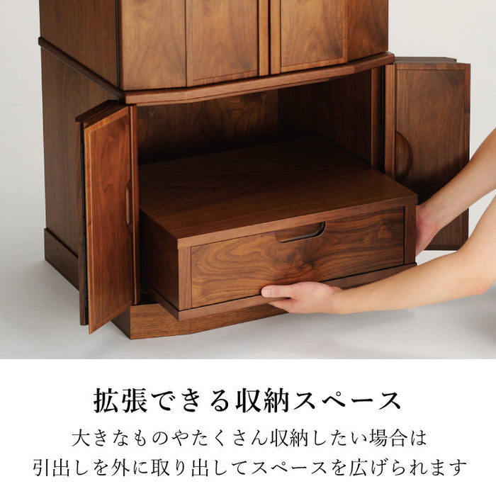 仏壇 メヌエット ウォールナット 高さ128cm