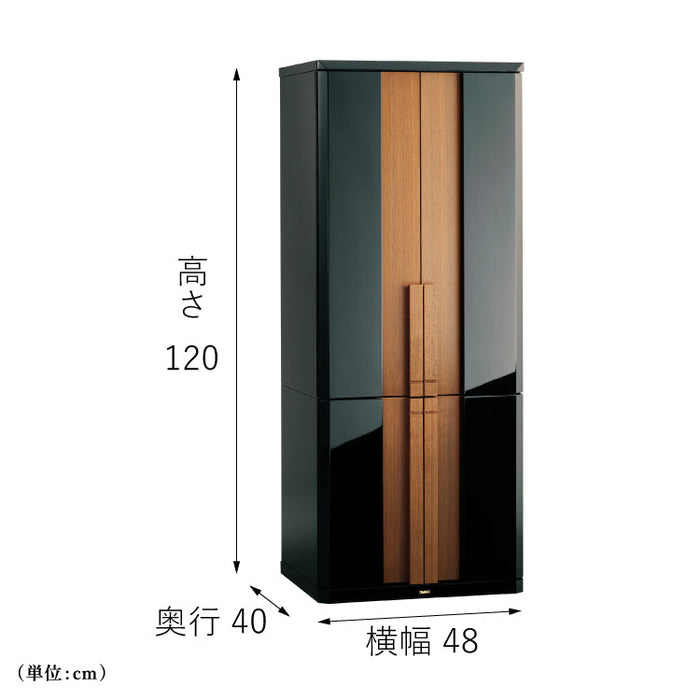 仏壇 エンブレム ブラック 高さ120cm