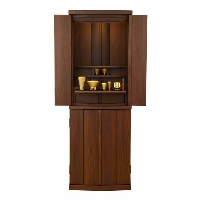 仏壇 アンサー ウォールナット調 H120cm カイラ具足・リンセット 特徴 14