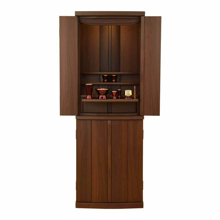 仏壇 アンサー ウォールナット調 H120cm カイラ具足・リンセット 特徴 16