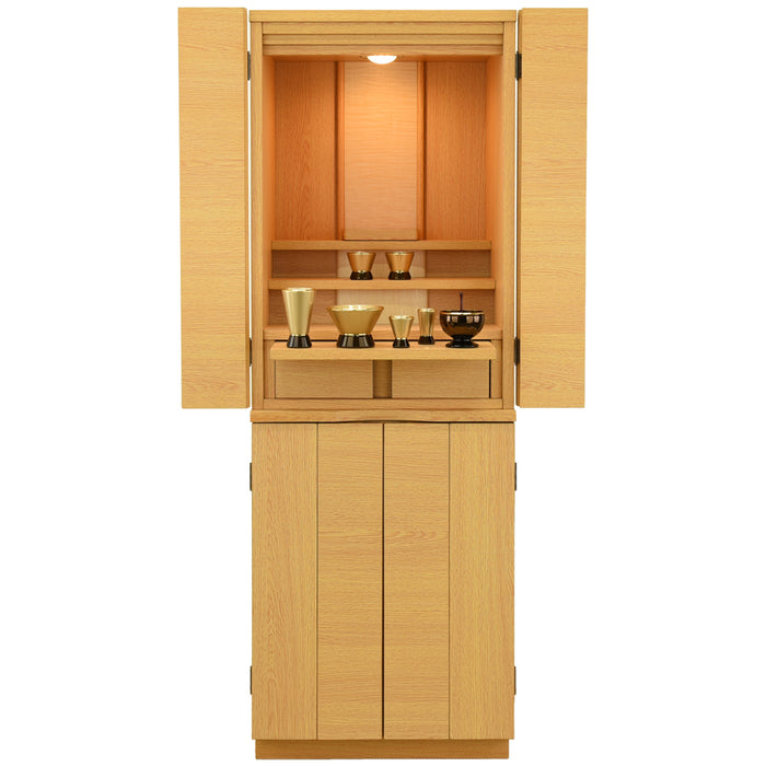 仏壇 【WEB限定】バンディ タモライト調 H120cm 仏具セット 特徴 23