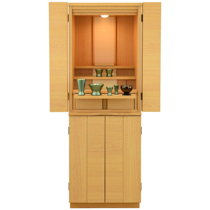 仏壇 【WEB限定】バンディ タモライト調 H120cm 仏具セット 特徴 24