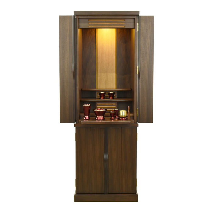 仏壇 願3 (ねがい) ウォールナット 高さ120cm カイラ具足・リンセット