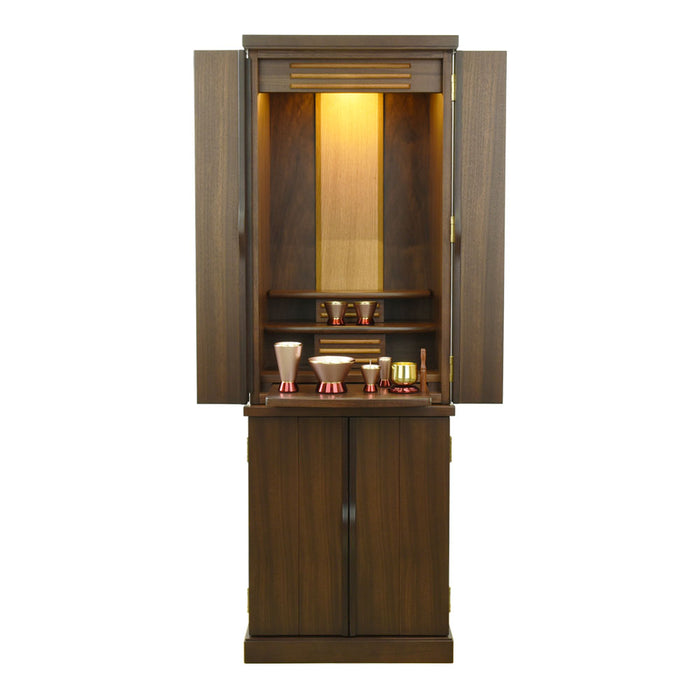 仏壇 願3 (ねがい) ウォールナット 高さ120cm カイラ具足・リンセット