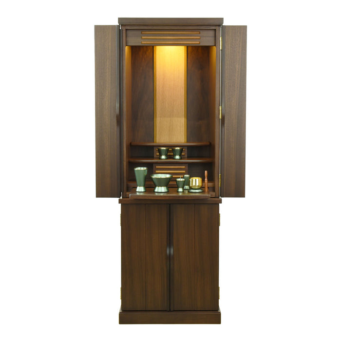 仏壇 願3 (ねがい) ウォールナット 高さ120cm カイラ具足・リンセット