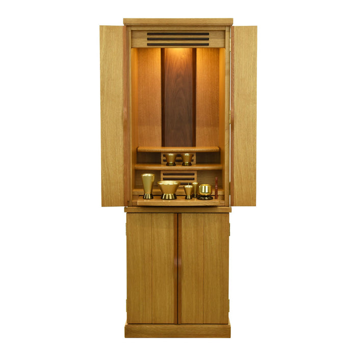 仏壇 願3 (ねがい) ナチュラル 高さ120cm カイラ具足・リンセット