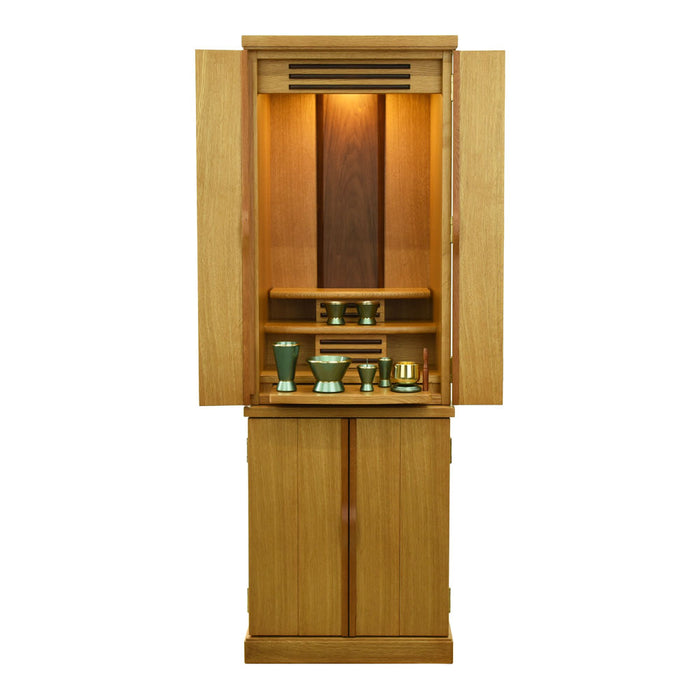 仏壇 願3 (ねがい) ナチュラル 高さ120cm カイラ具足・リンセット