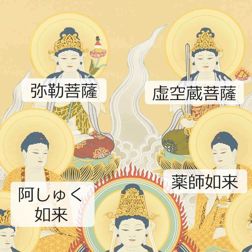 床掛軸 真言十三仏 奥田和人作 4尺 | お仏壇のはせがわ公式通販