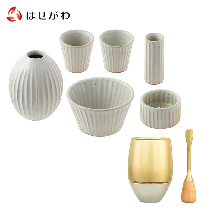 仏具 具足 カヌレ ミルク Bicolo 金セット 特徴 1