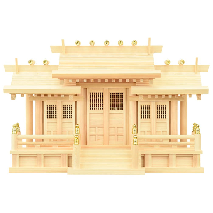 神棚 神具セット 格子付三社 みす付