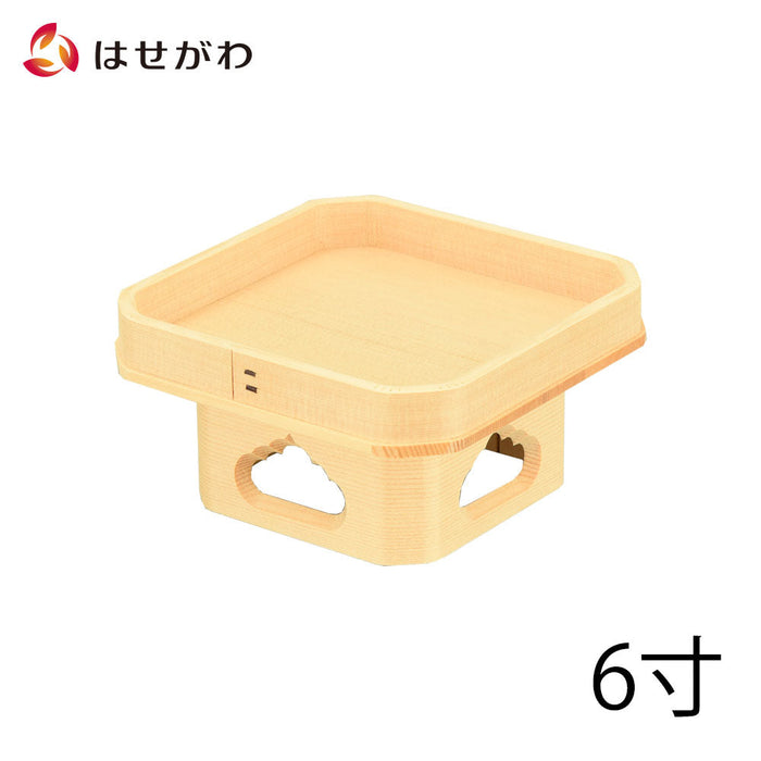 神具 遠山三宝 桧 柾目 6.0寸