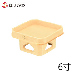 神具 遠山三宝 桧 柾目 6.0寸