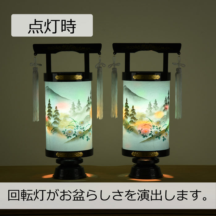 盆提灯 霊前灯 はなごろも 山水 対小 特徴 3
