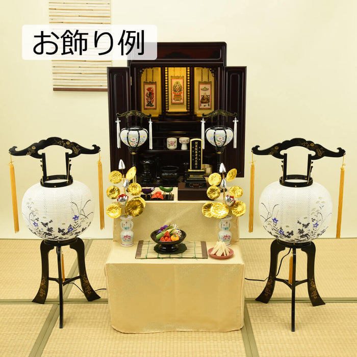 盆提灯 回転 菊桔梗 10号 対 特徴 6