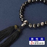 数珠 たまのお シルバーオブシディアン 12mm 共玉 黒