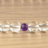 数珠 たまのお 水晶7mm 紫水晶仕立 正絹頭付