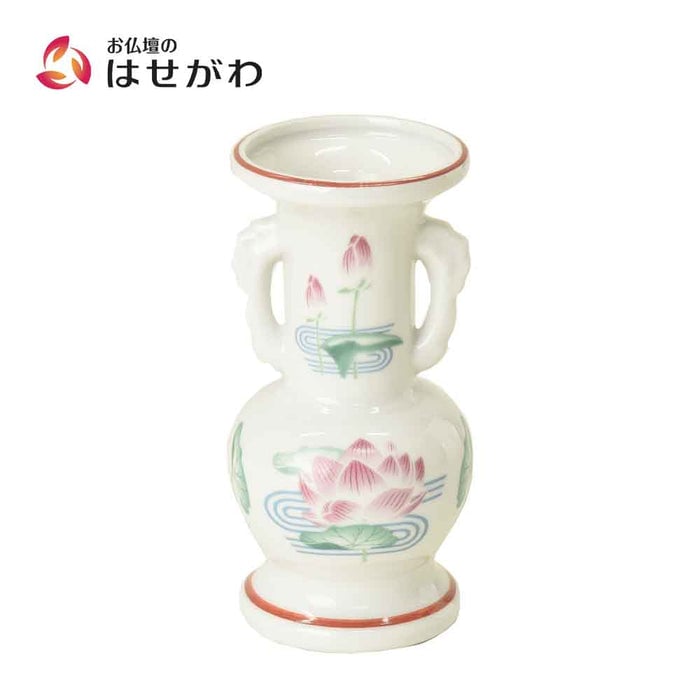 花立 蓮水絵 高さ12.5cm