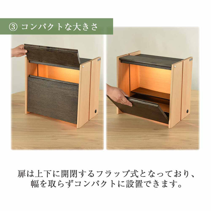 仏壇 HKクラム スモークドオーク 高さ37cm