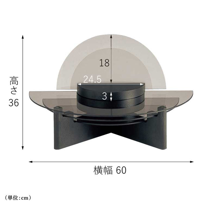 現代仏具 クリスタルステージ ブロンズガラス 高さ36cm 特徴 2
