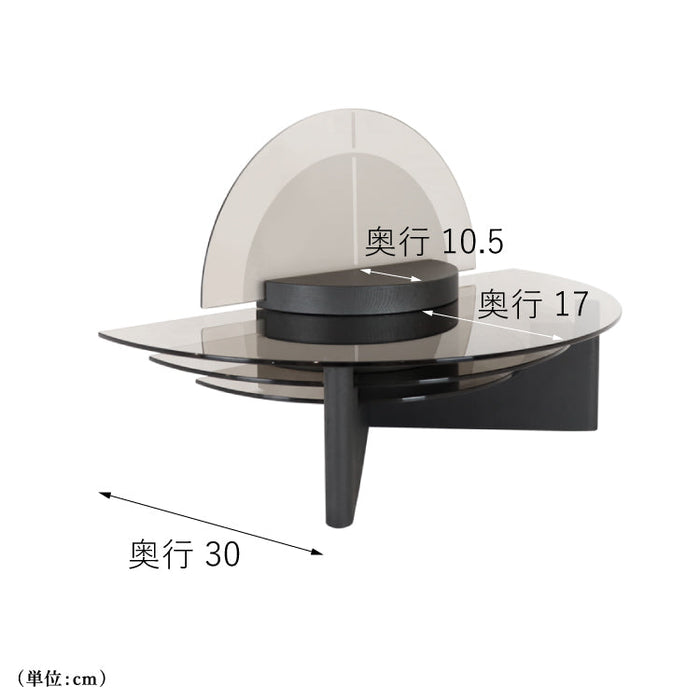 現代仏具 クリスタルステージ ブロンズガラス 高さ36cm 特徴 3