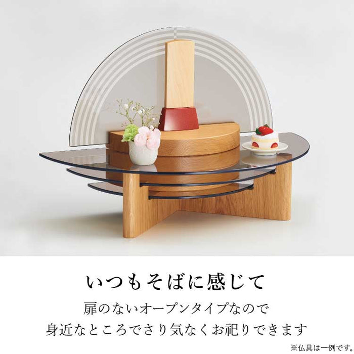 現代仏具 クリスタルステージ ミニ ナラ 高さ33cm 特徴 3