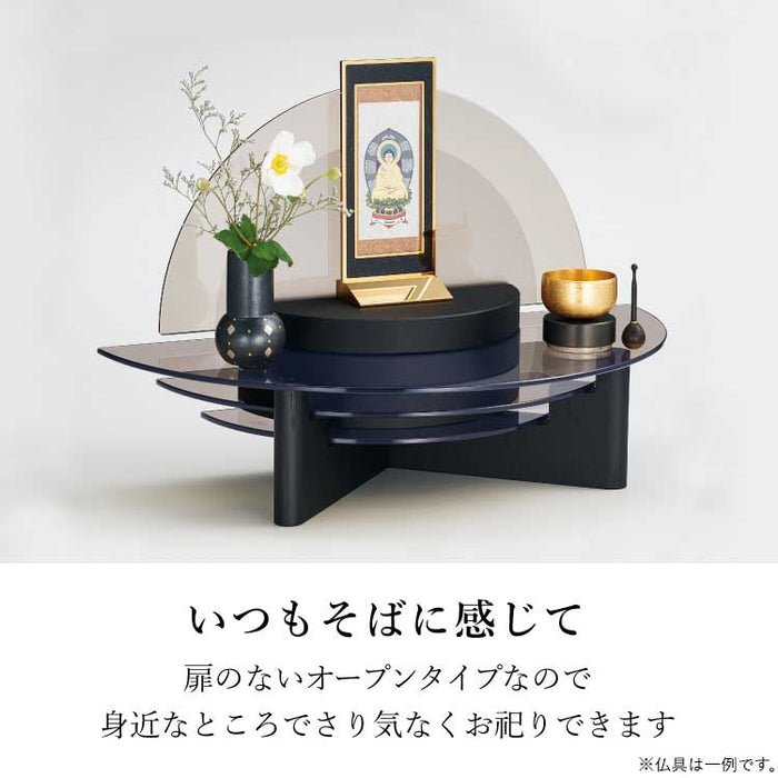 現代仏具 クリスタルステージ ミニ ブロンズガラス 高さ33cm 特徴 3