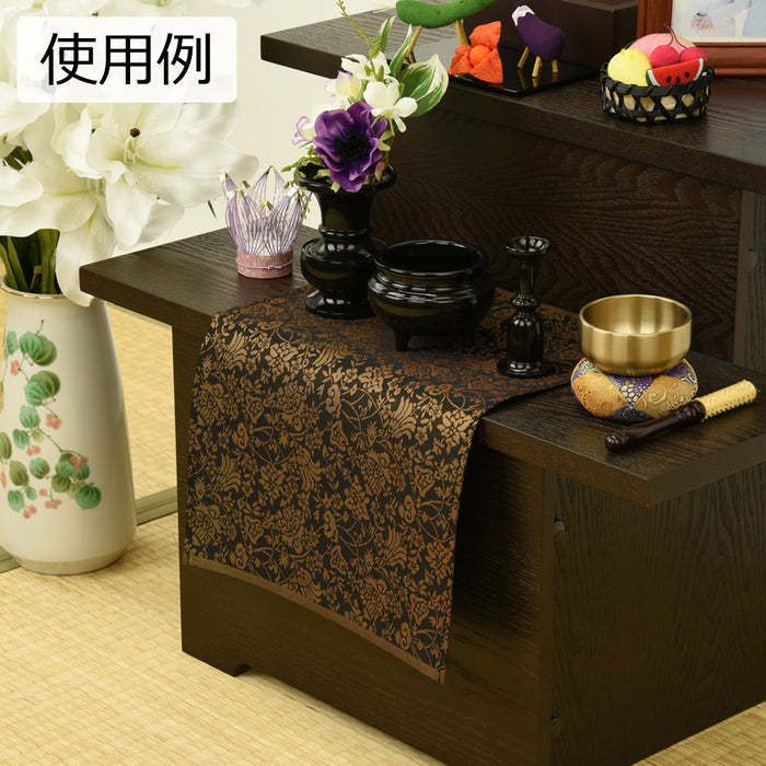 仏具 新名物裂 敷物 大 黒地金 紹巴唐華紋 特徴 4